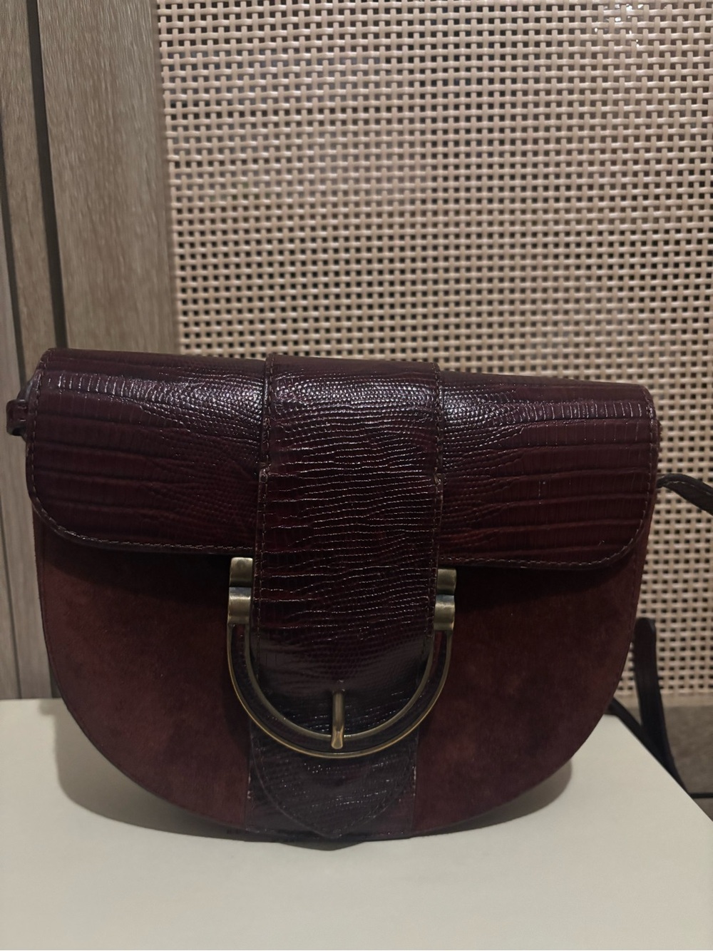 RARE Sezane T. Bag in Mahogany Crossbody Long Strap - Picture 2 of 15